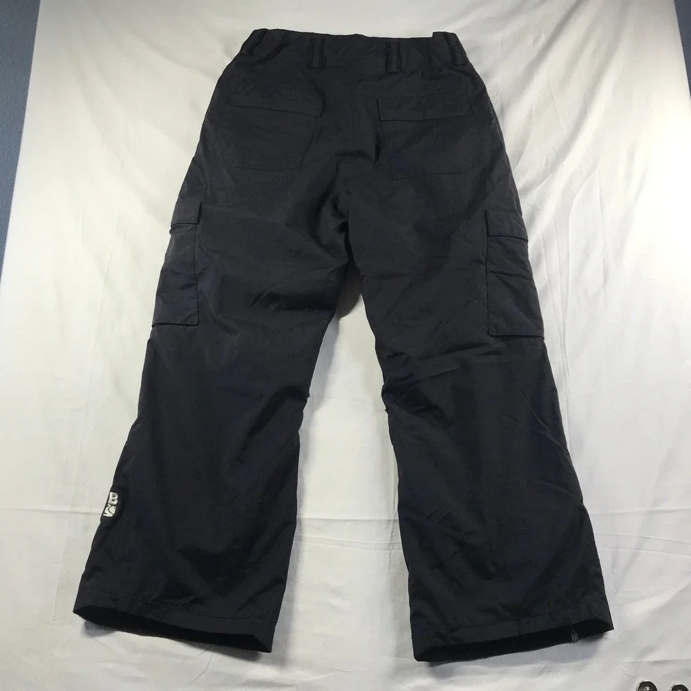 Bonfire Snowboarding Co Mens Black Cargo Snowboard Pants Classic Fit Medium M